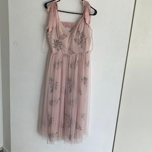Pink floral dress for party, wedding.